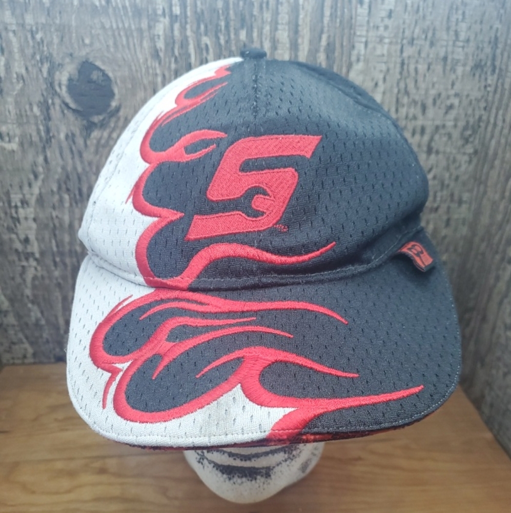 Snap-On 90 Years 1920-2010 Flames Jersey Mesh Adjustable Strapback Hat Cap OS